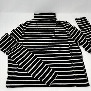 Adriano Goldschmied AG Turtleneck Womens Small‎ Pima Chels Stripe Long Sleeve